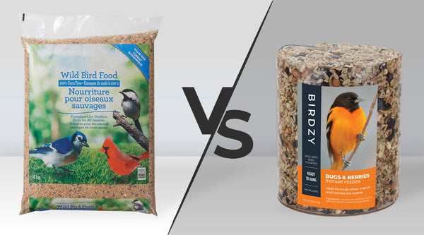 Seed Cylinders .vs Traditional Bird Feeding