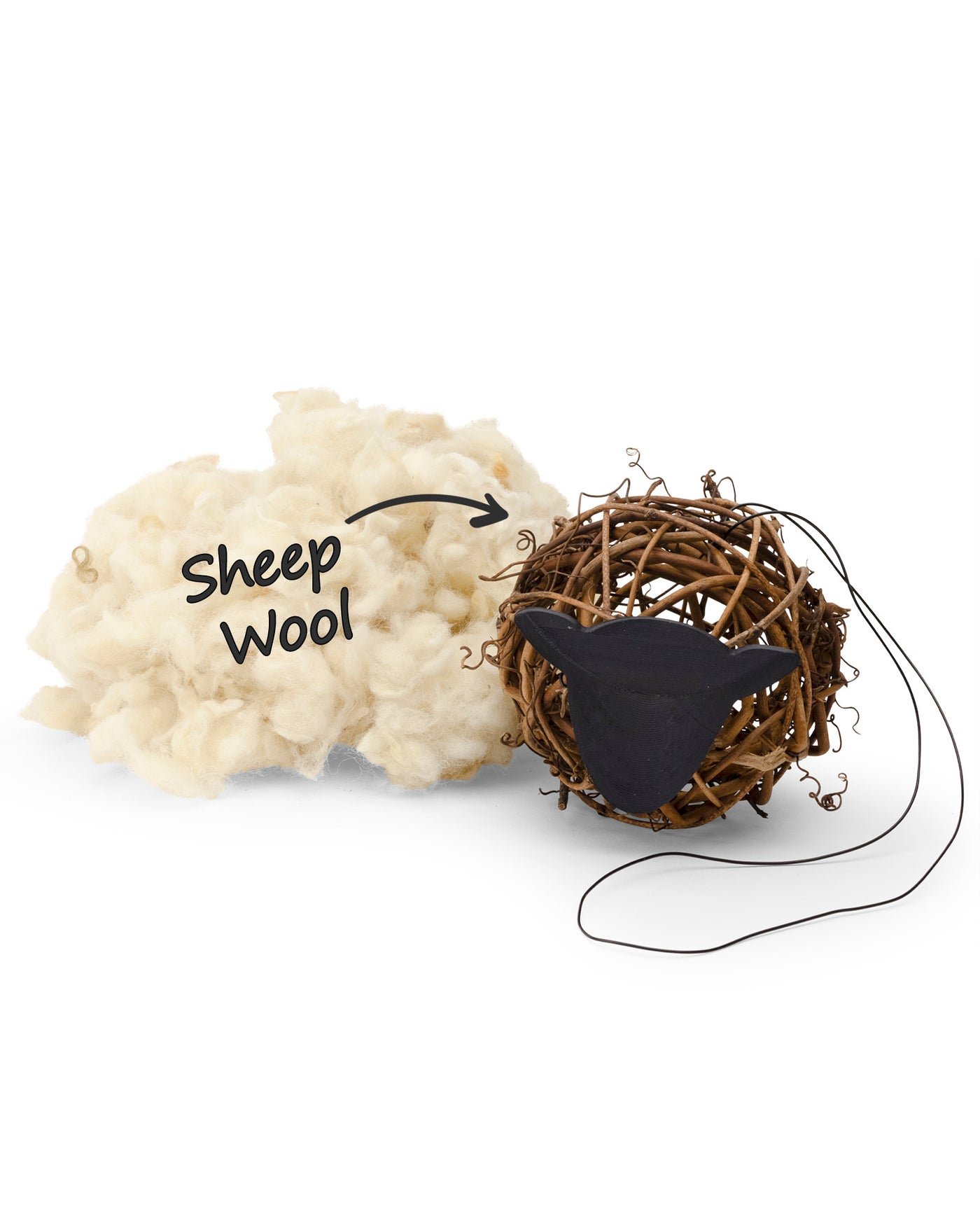 Sheep Wool Bird Nesting Ball