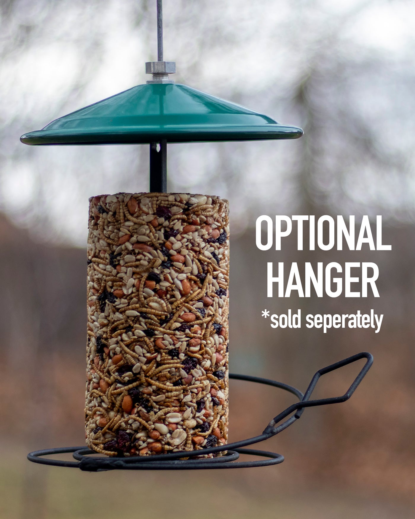 Bird seed best sale cylinder holder